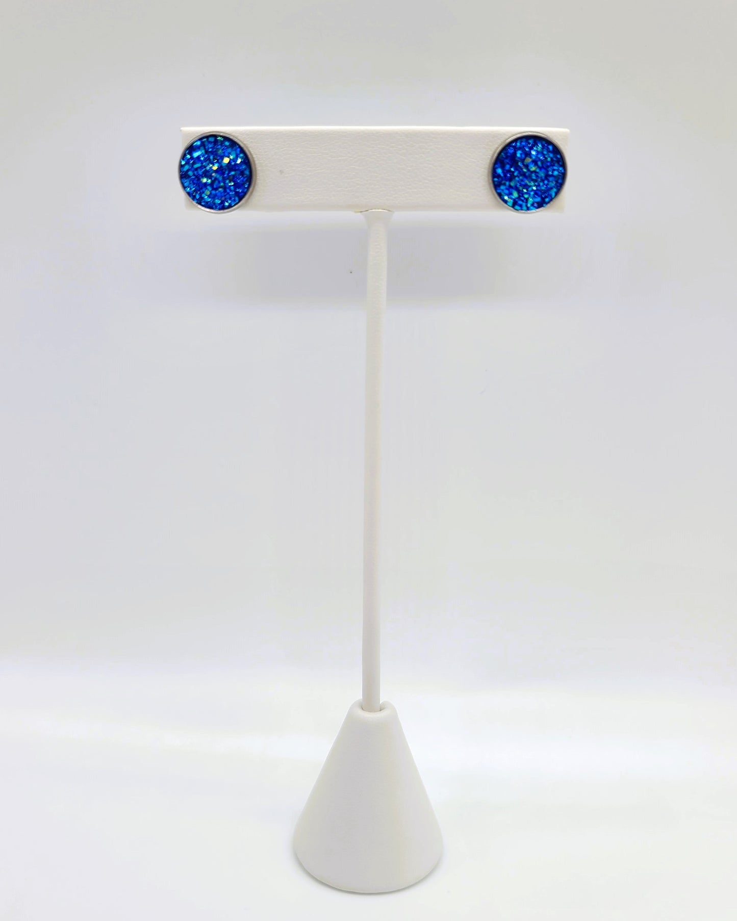 Handcrafted Iridescent Druzy - Post Earrings, multiple colors