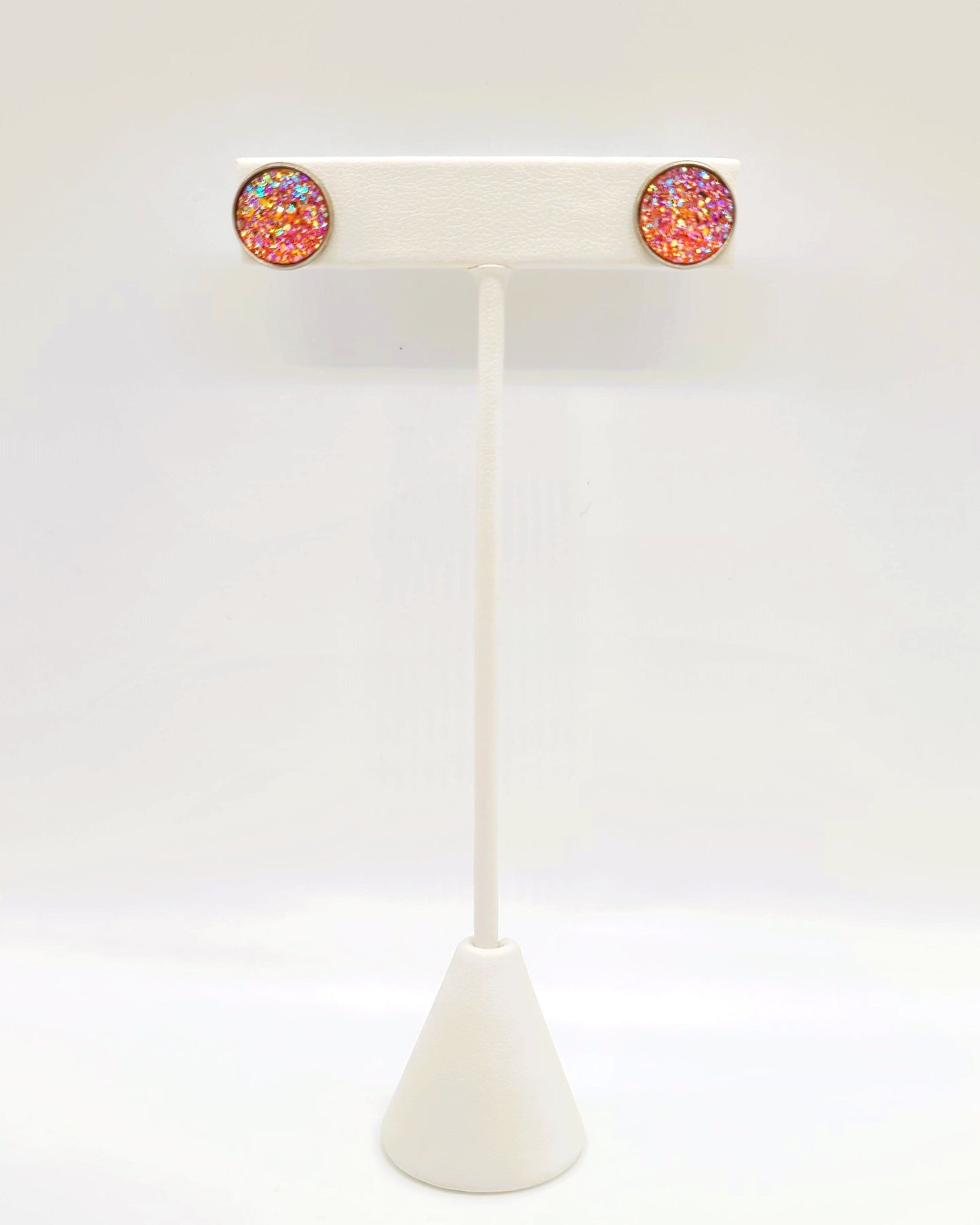 Handcrafted Iridescent Druzy - Post Earrings, multiple colors