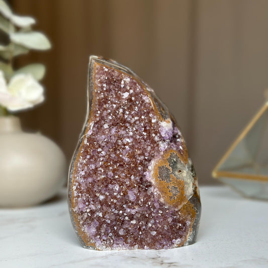 Amethyst stone, amethyst flame