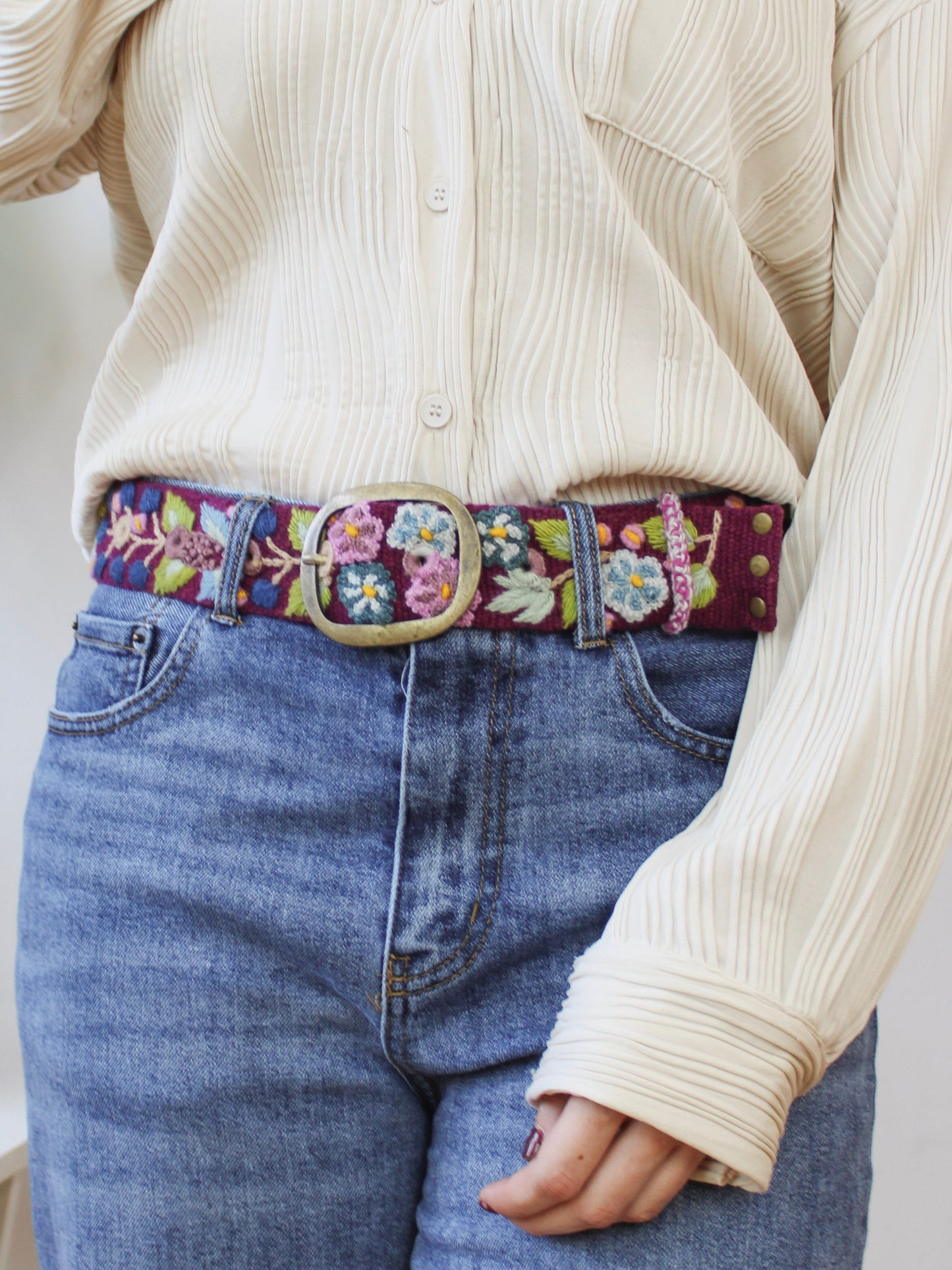 Wildberry Embroidered Wide Belt – belt