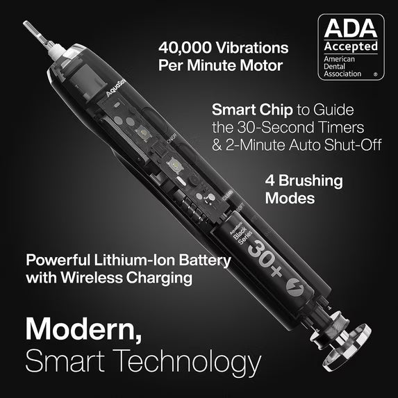 AquaSonic Black Series Electric Toothbrush Set –