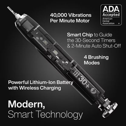 AquaSonic Black Series Electric Toothbrush Set –