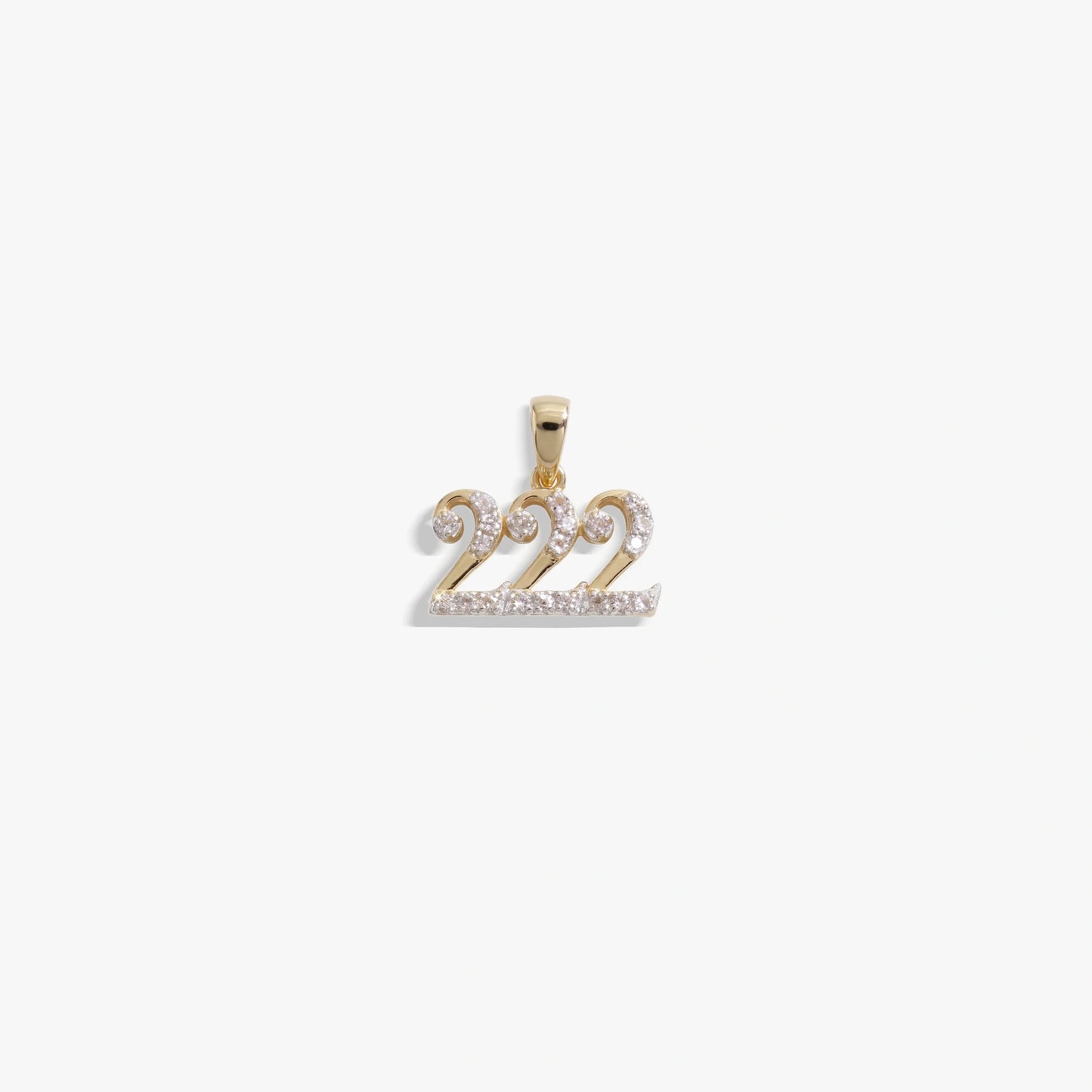 222 Sapphire Angel Number Amulet – 14K Gold Vermeil Pendants