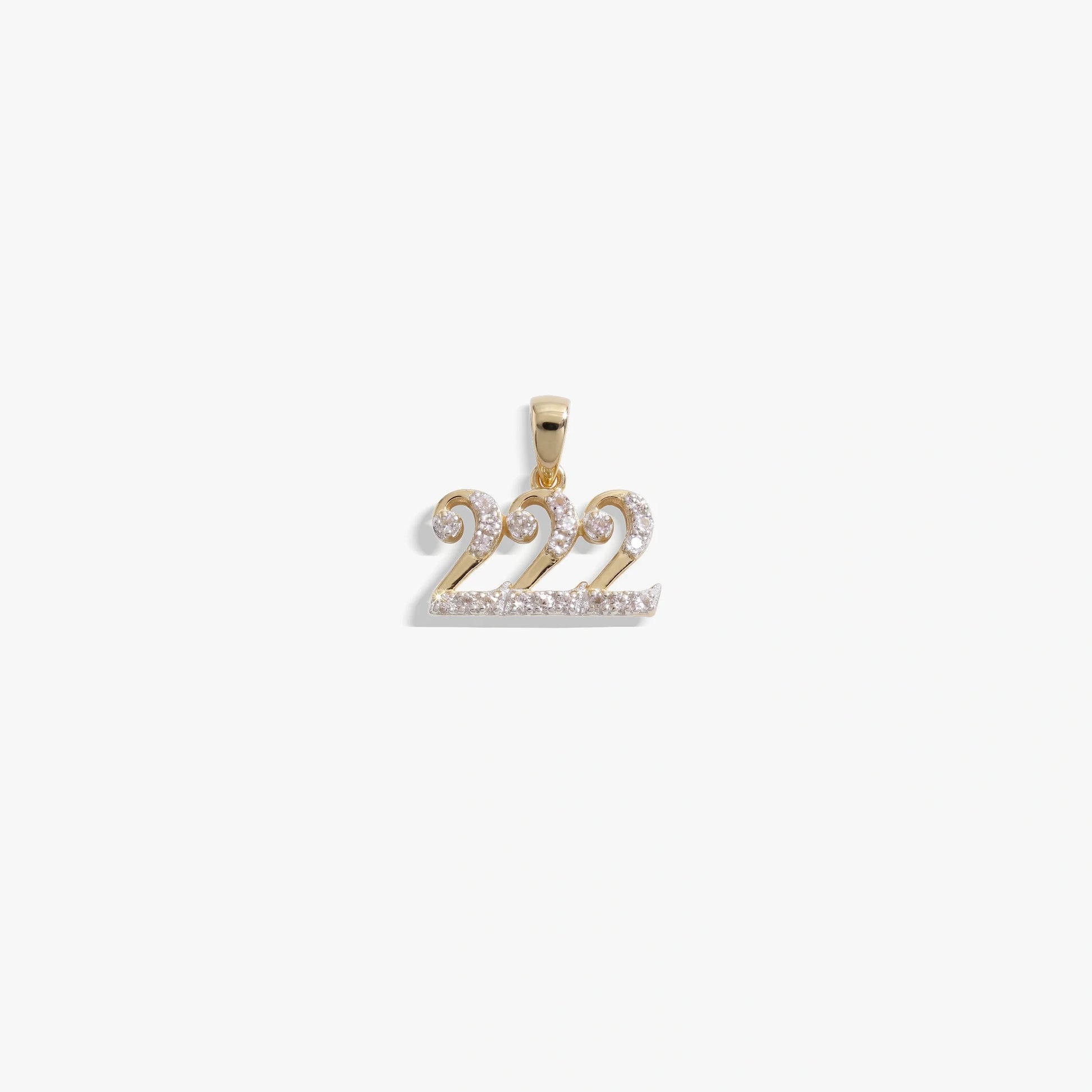 222 Sapphire Angel Number Amulet – 14K Gold Vermeil Pendants