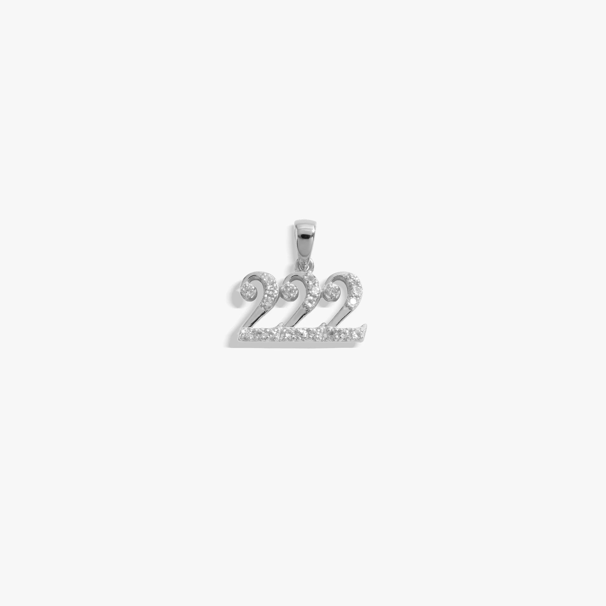 222 Sapphire Angel Number Amulet – 925 Sterling Silver Pendants