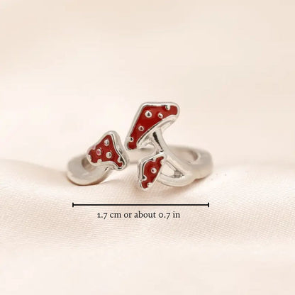 RED MUSHROOM RING (ADJUSTABLE) –
