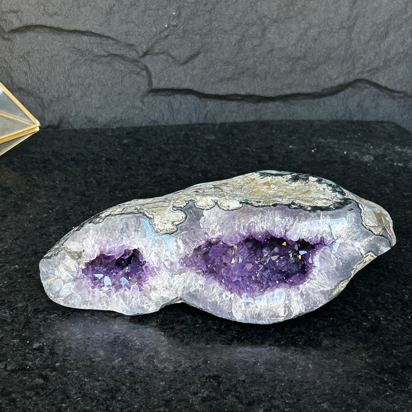 Amethyst and Agate Geode Cave, Large Cave shaped, wonderful piece for collectors, Full polished, Stunning decor Crystal