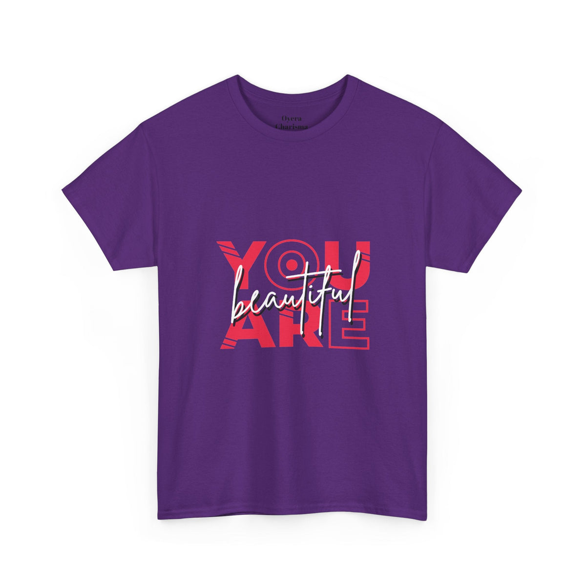 You Are Beautiful Graphic T-Shirt – Unisex Cotton Tee – XL Purple T-Shirt