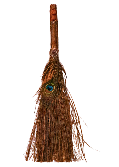 24-Inch Cinnamon Witch’s Broom | Halloween Besom Decor