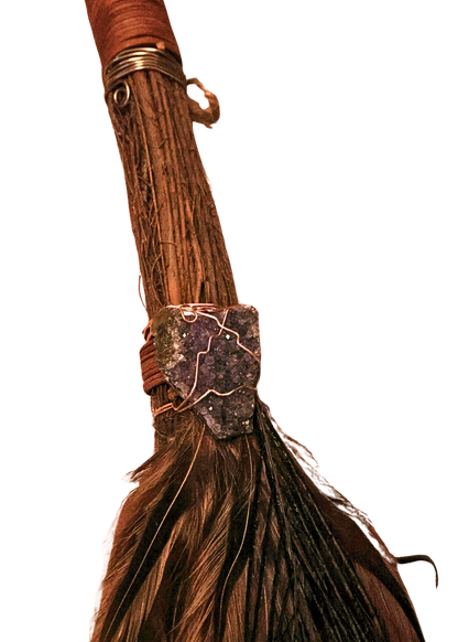 24-Inch Cinnamon Witch’s Broom | Halloween Besom Decor