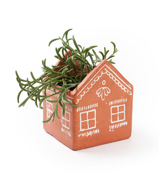 Vasanta House Planter with Drainage - Terracotta – Garden