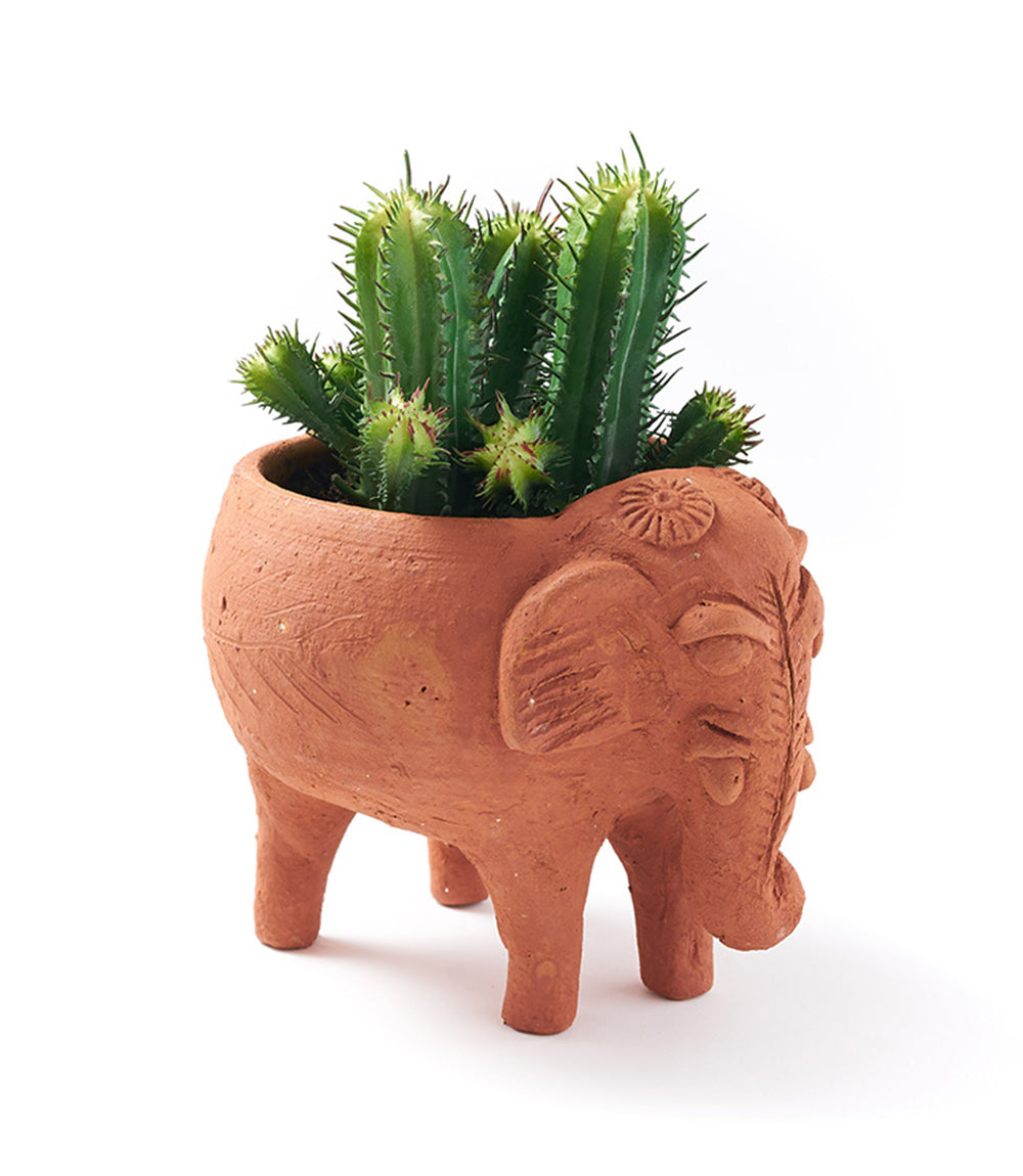 Rakshana Elephant Plant Pot - Terracotta – Garden