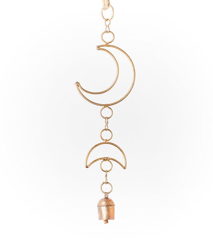 Indukala Small Moon Phase Bell Wind Chime - Handmade – Bells