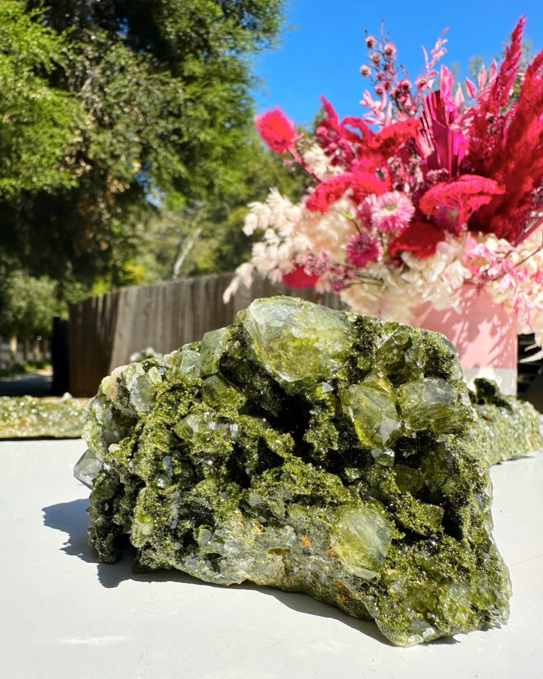 Epidote Quartz Cluster –