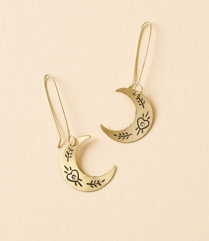 Ruchi Crescent Moon Dangle Earrings