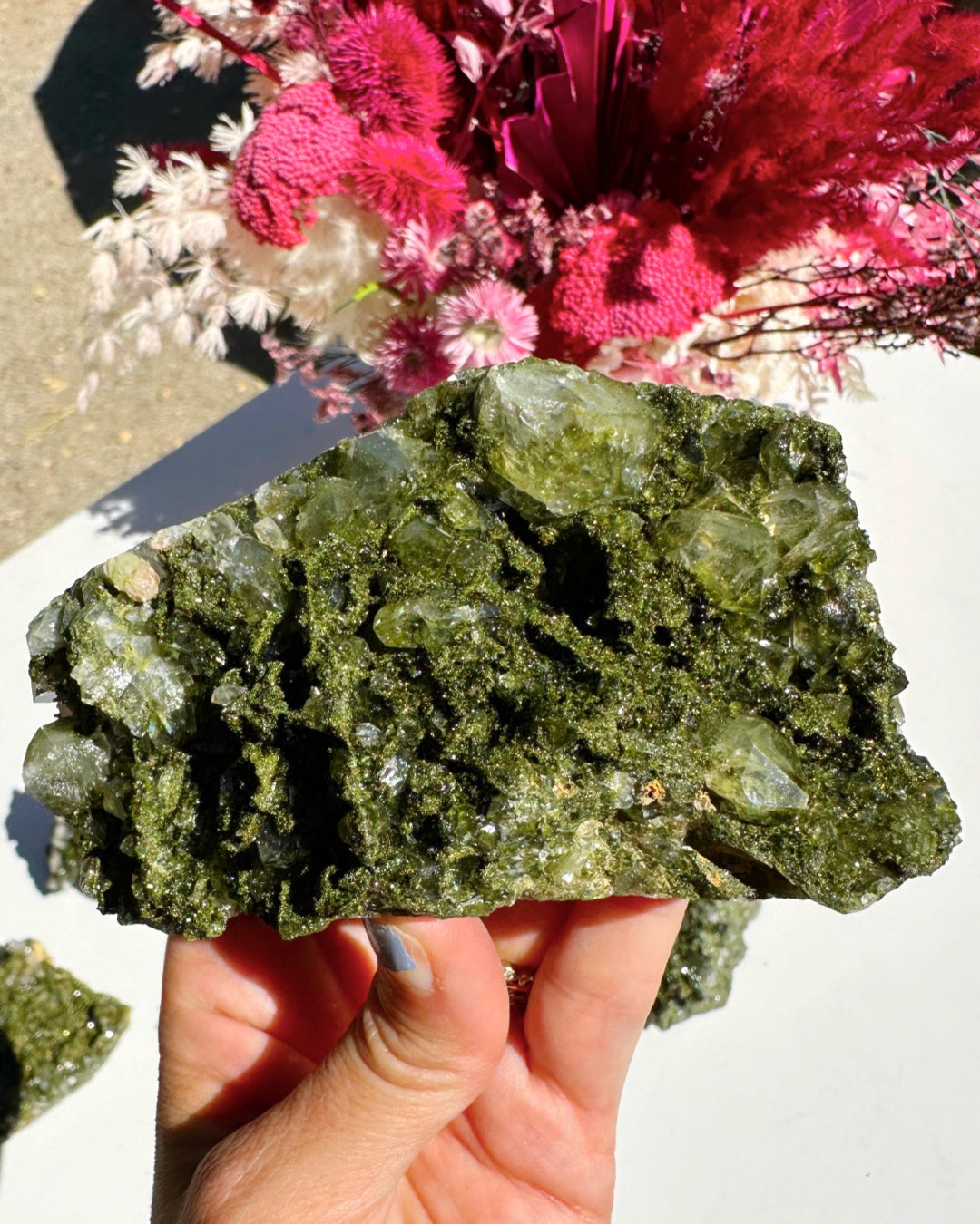 Epidote Quartz Cluster –