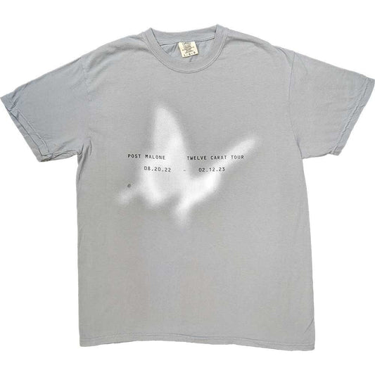 Post Malone Twelve Carat Tour T-Shirt | Butterfly Tee – XXL Men's T-shirts