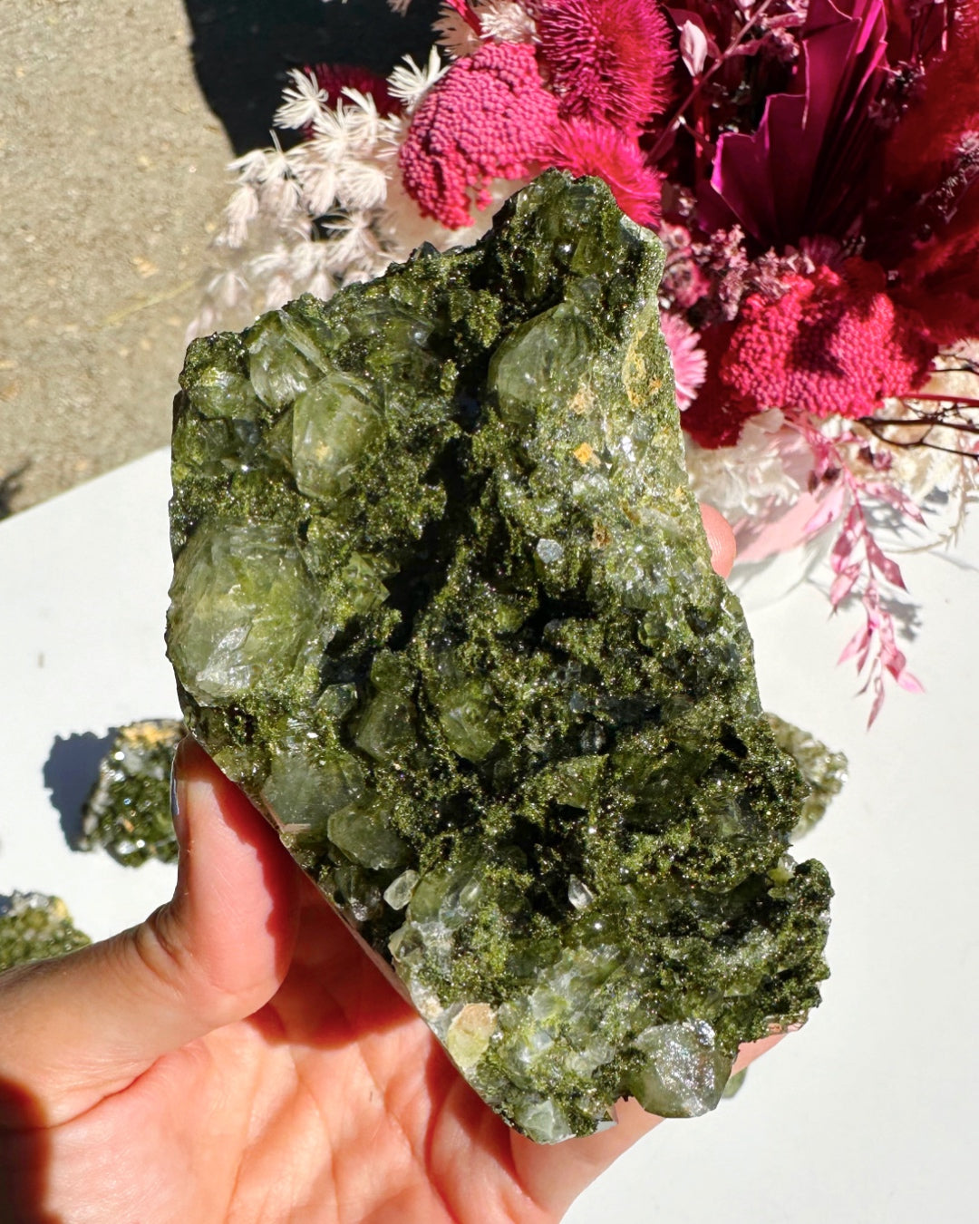 Epidote Quartz Cluster –