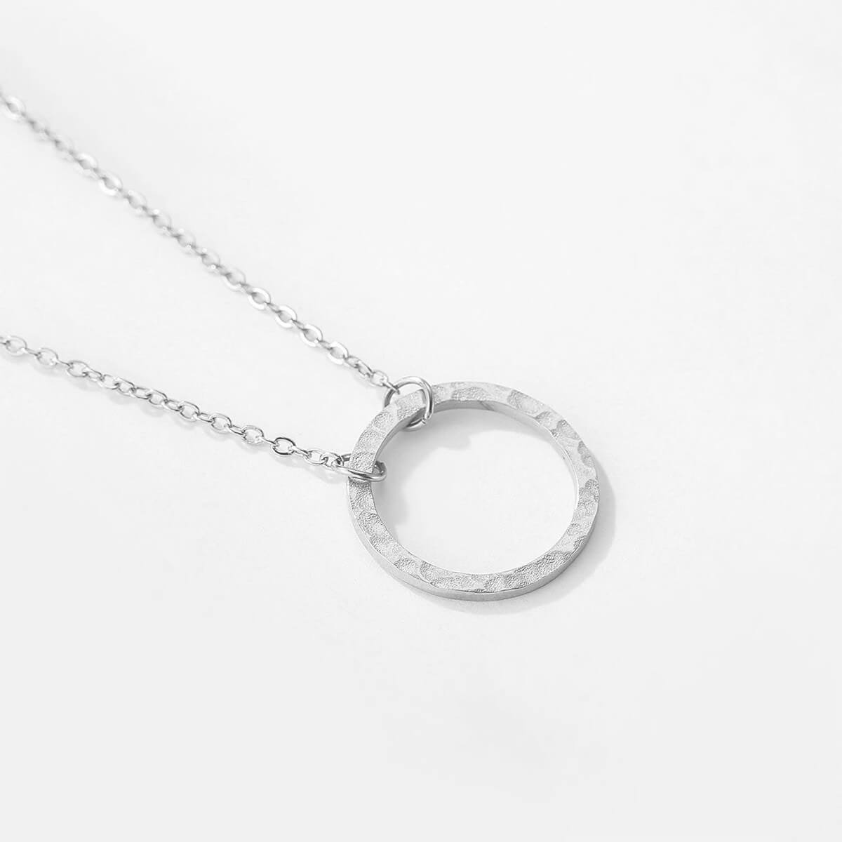 MOON PHASE NECKLACE – Silver Full Moon