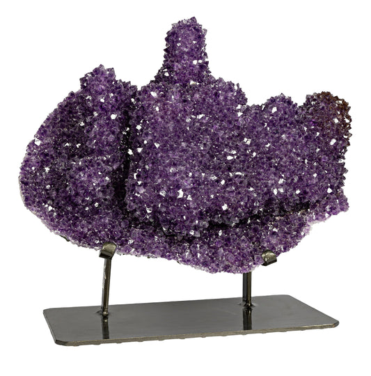 Amethyst Geode with Stalactite on H-Stand | Statement Crystal Decor –