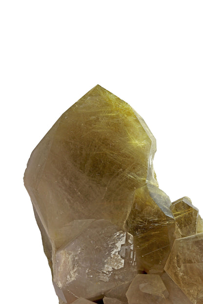 Rutile Quartz Cluster on Rotating Stand - Natural Crystal Decor – Crystal Decor