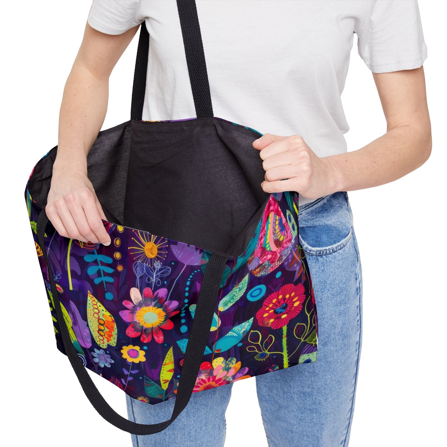 Bespattered Facade Colorful Flowers Weekender Beach Tote Bag