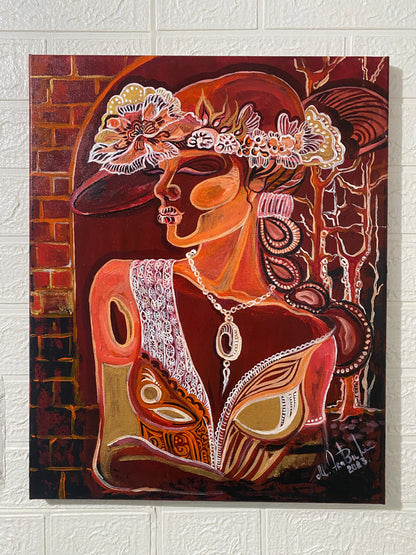 Perfection on the Earth - Original Acrylic 16x20 – Abstract modern