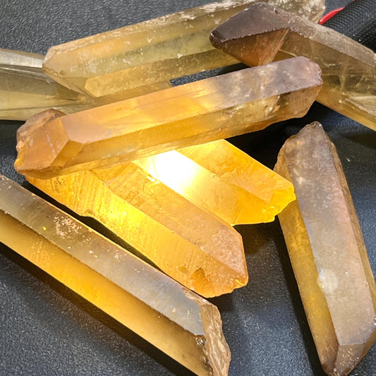 Citrine Crystal Points Extra Large (Untreated) Natural (2-4 Inches) Single or Double Terminated – Home & Living > Spirituality & Religion > Prayer Beads & Charms > Metaphysical Crystals