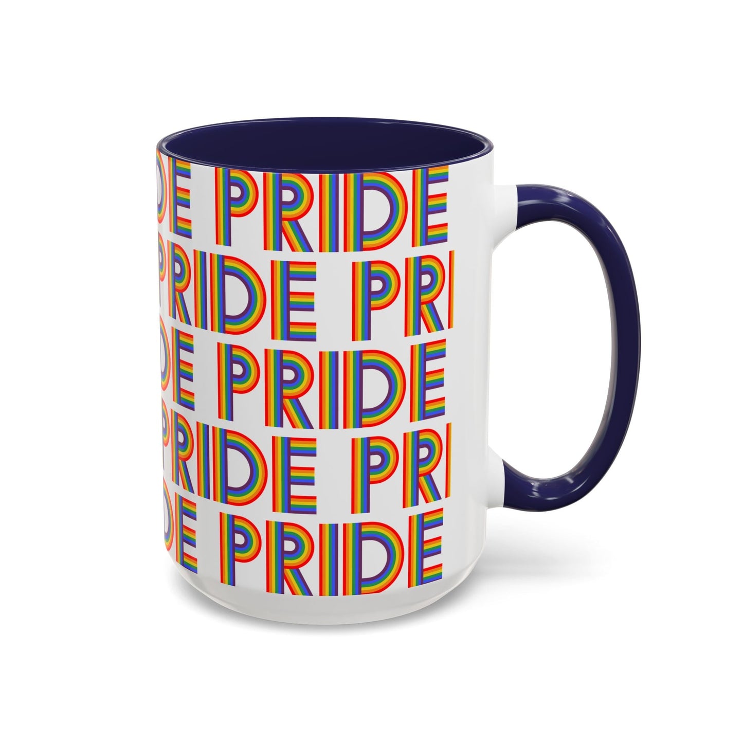 Bespattered Facade Pride Rainbow Ribbon Letters Mug | Eight Colors | 11oz or 15oz