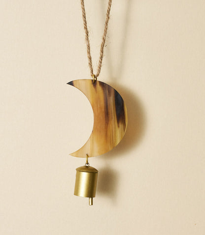 Chayana Moon Bell Wind Chime - Carved Horn, Hand Tuned – Bells