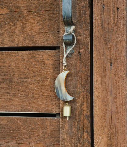 Chayana Moon Bell Wind Chime - Carved Horn, Hand Tuned – Bells