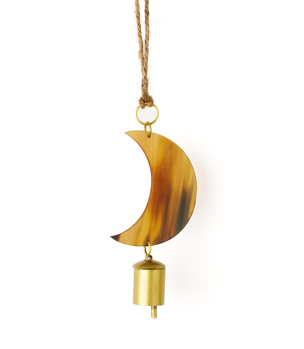 Chayana Moon Bell Wind Chime - Carved Horn, Hand Tuned – Bells