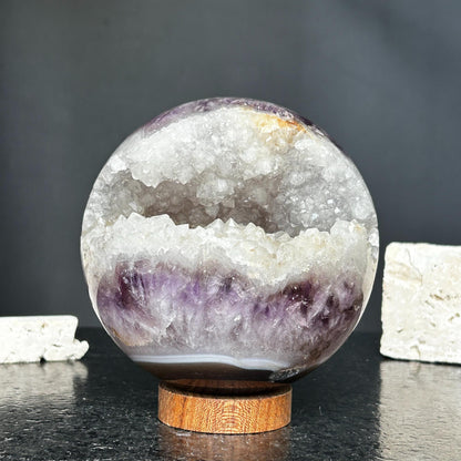 Amethyst Quartz Crystal Sphere – Extra Large Polished Display