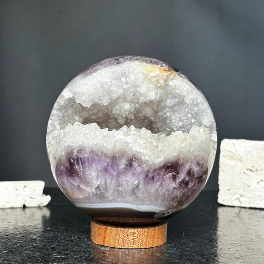 Amethyst Quartz Crystal Sphere – Extra Large Polished Display
