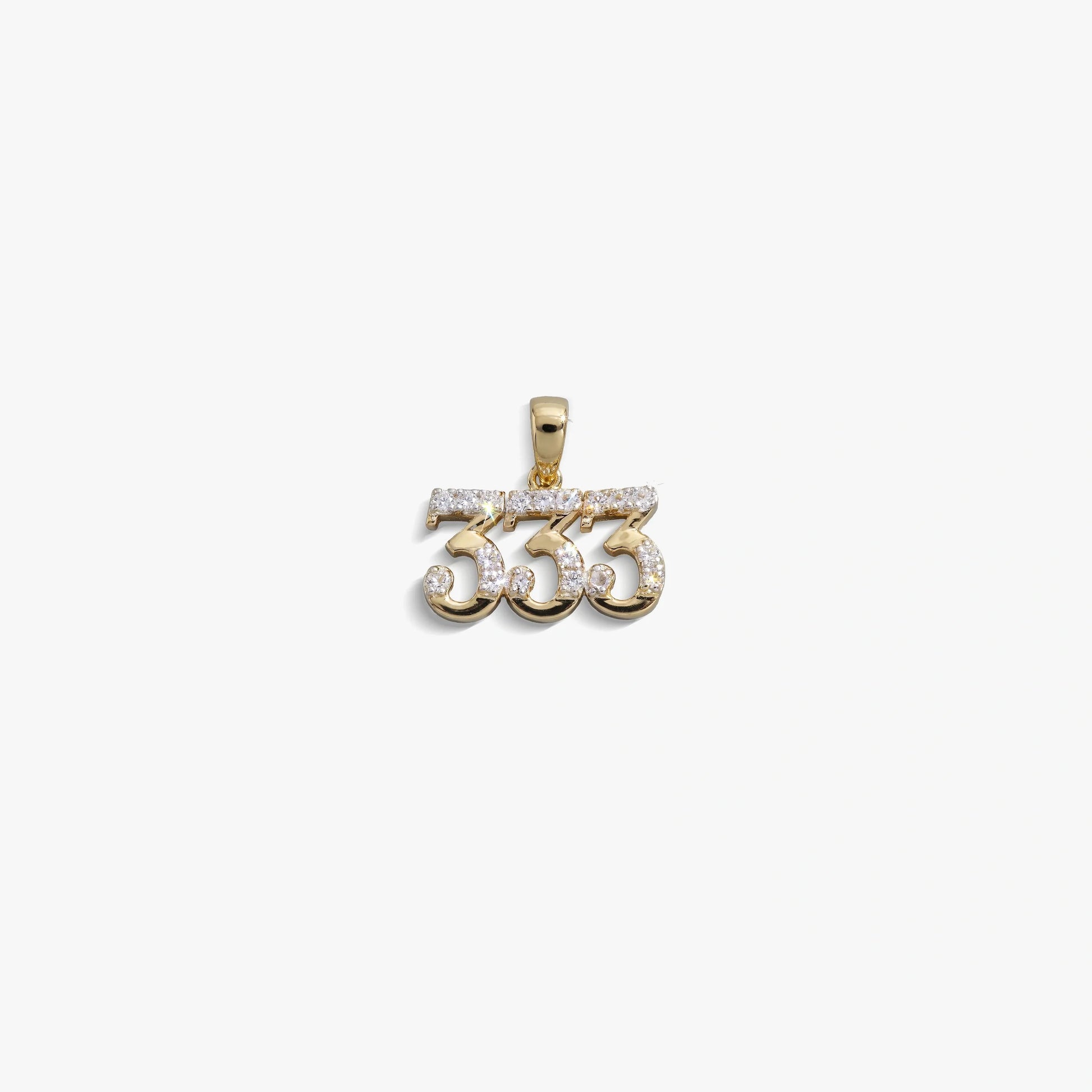333 Sapphire Angel Number Amulet – 14K Gold Vermeil Pendants