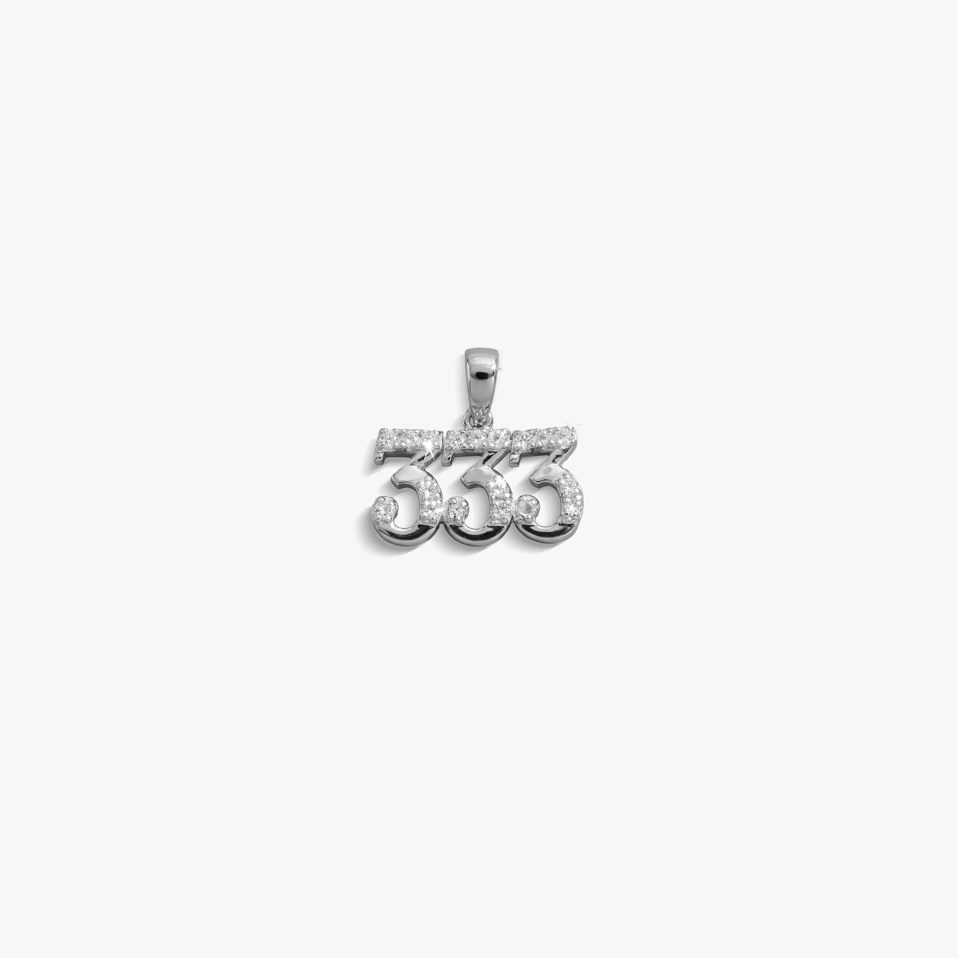 333 Sapphire Angel Number Amulet – 925 Sterling Silver Pendants