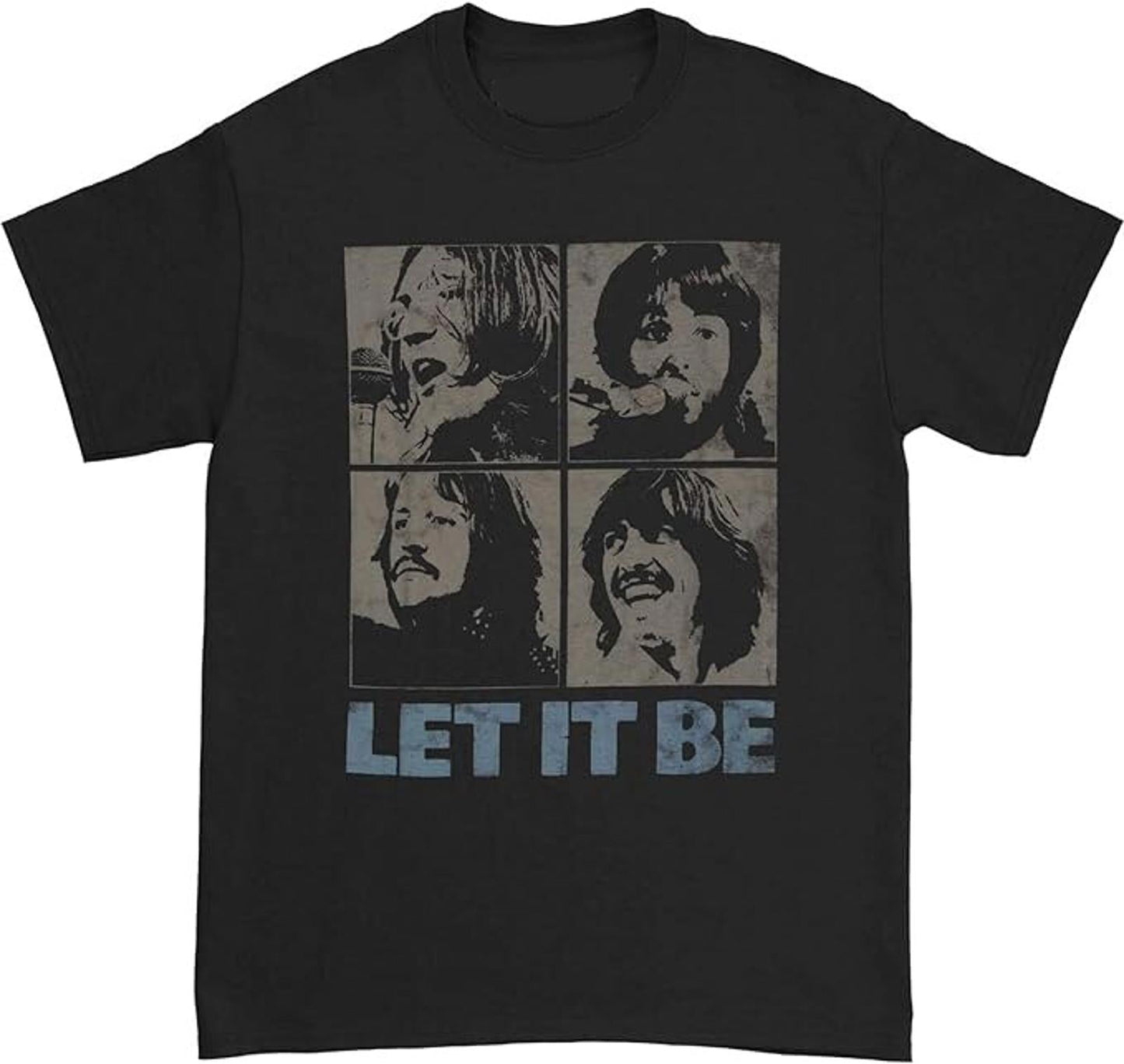 The Beatles Band T-Shirt - Let It Be Photo Tee - Official Merch – Let it Be - B W T-Shirts