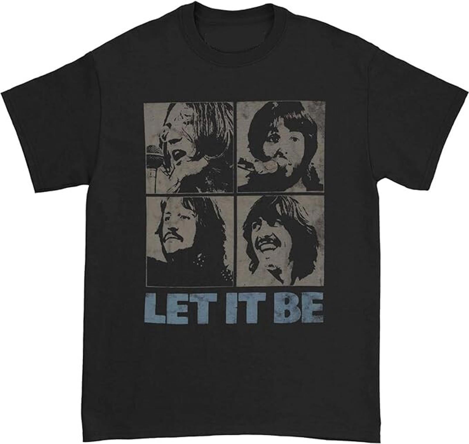 The Beatles Band T-Shirt - Let It Be Photo Tee - Official Merch – Let it Be - B W T-Shirts