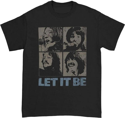 The Beatles Band T-Shirt - Let It Be Photo Tee - Official Merch – Let it Be - B W T-Shirts