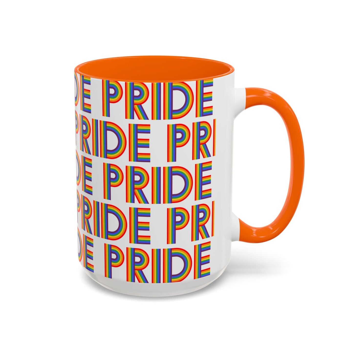 Bespattered Facade Pride Rainbow Ribbon Letters Mug | Eight Colors | 11oz or 15oz