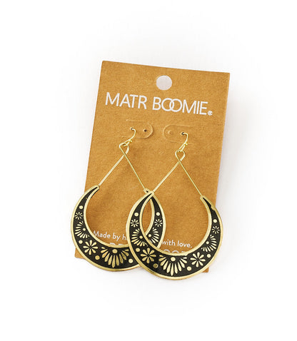 Nisha Crescent Moon Hoop Earrings – Earrings