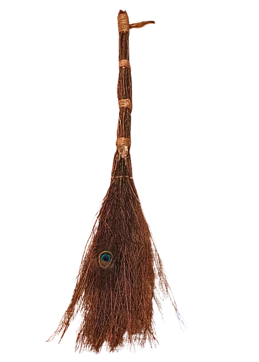 36-Inch Cinnamon Witch's Broom, Halloween Besom
