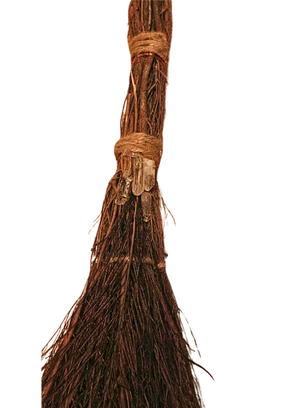 36-Inch Cinnamon Witch's Broom, Halloween Besom