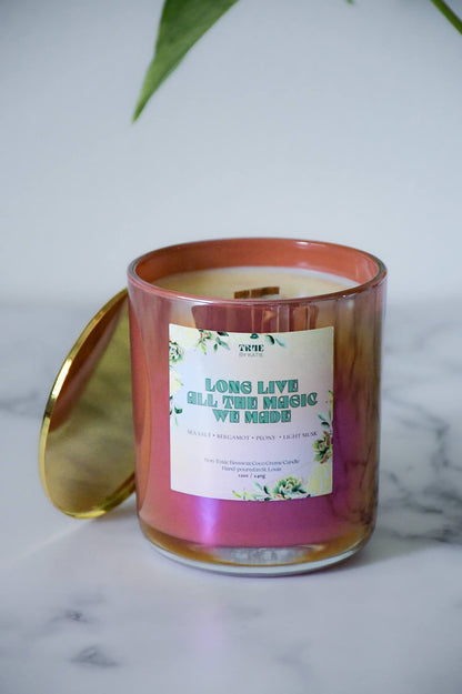Sea Salt Peony Candle - Coastal Spa Beeswax 8-12oz – non toxic candle