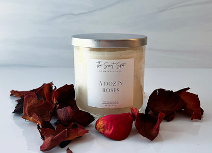 Rose Soy Candle - A Dozen Roses – 10oz Candle