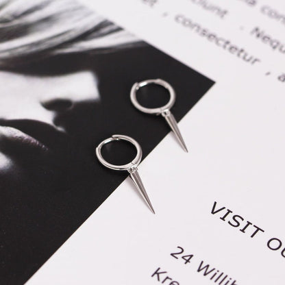 SPIKE HOOP EARRINGS (PAIR) –