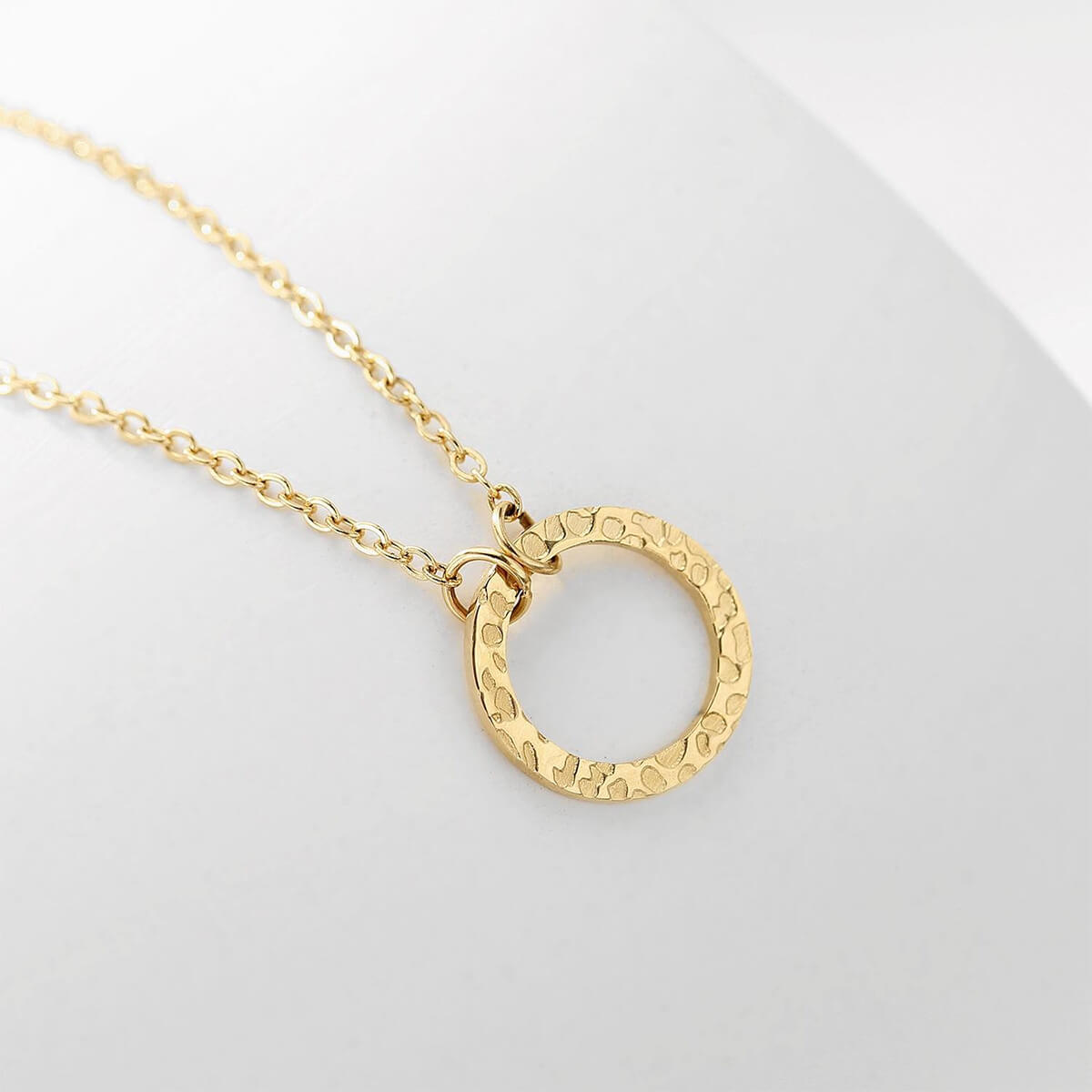 MOON PHASE NECKLACE – Gold Full Moon