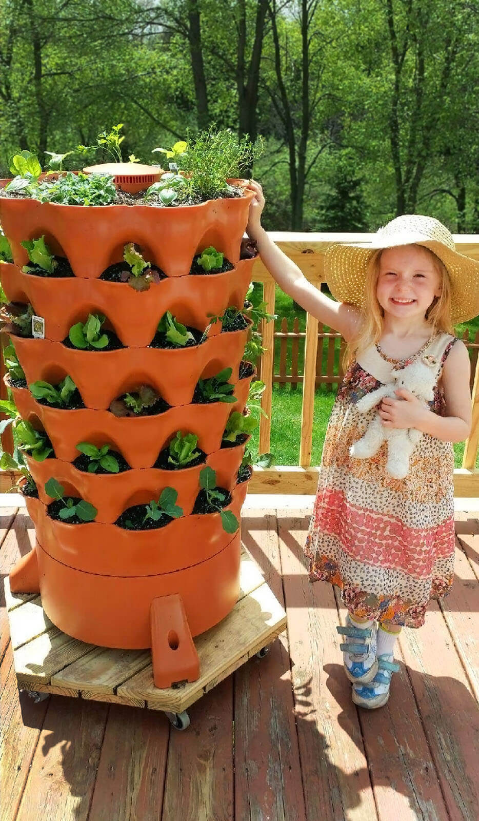 Garden Tower 2™ Vertical Garden Planter – 50 Plant Composting Tower for Organic Gardening | Balcony & Patio Planter –