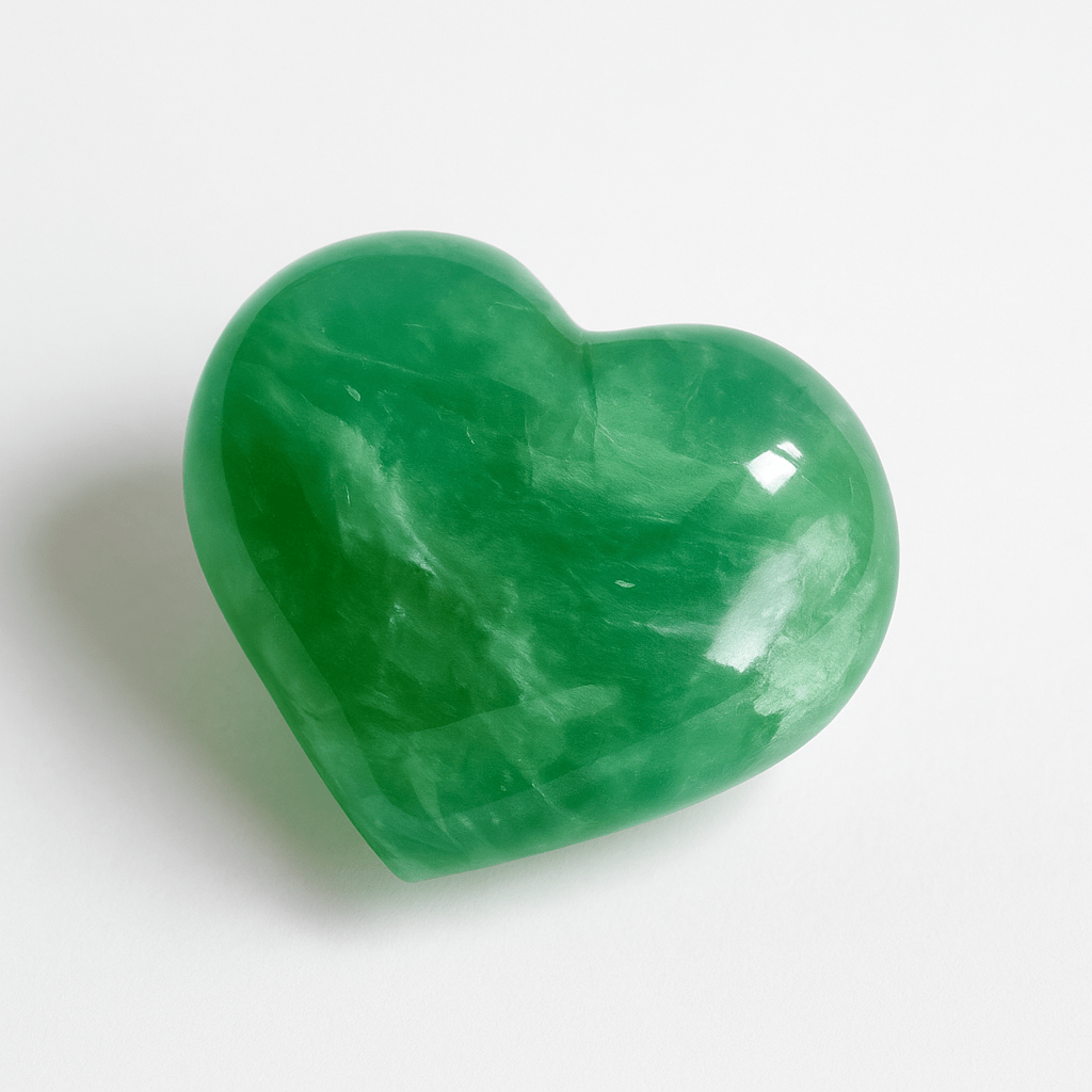 3D Green Fluorite Heart –