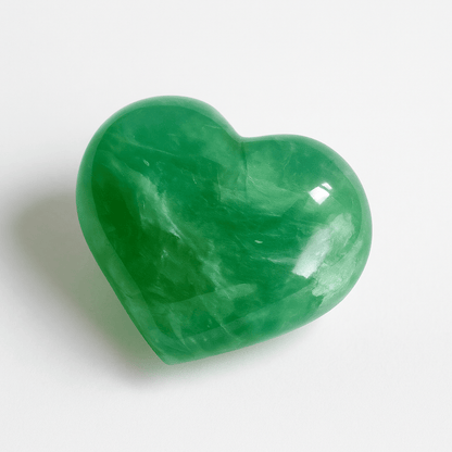 3D Green Fluorite Heart –